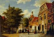 unknow artist, European city landscape, street landsacpe, construction, frontstore, building and architecture. 289